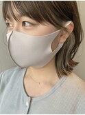 くびれハネミディアム×インナーカラーベージュ＊