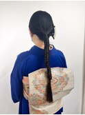 【BelleCoupes】特殊編み下ろしポニーテール 振袖留袖着付け