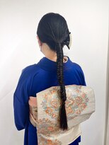 ベルクープス 天王寺店(Belle Coupes) 【BelleCoupes】特殊編み下ろしポニーテール 振袖留袖着付け