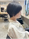 前下がりショートボブ/丸みショート/小顔ショート 東銀座/銀座