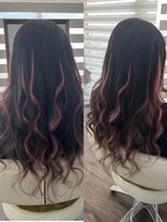 クラン ヘアーアンドスタジオ(CLAN hair & studio)&nbsp;ピンクハイライトエクステ