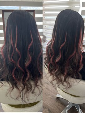 クラン ヘアーアンドスタジオ(CLAN hair & studio) ピンクハイライトエクステ