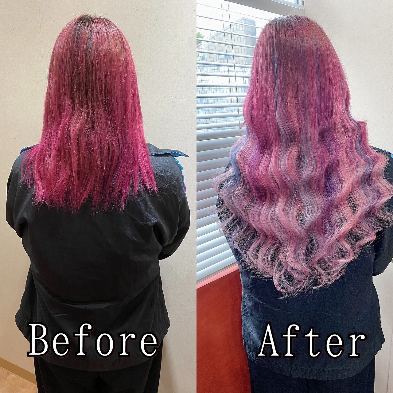 ビビッドピンクを 40シールエクステ ビビッドピンクを 40シールエクステ