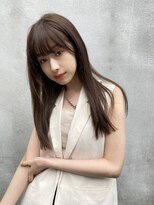 サンプラス(san+)&nbsp;【マユコ】ストレートシースルーバング韓国小顔姫カットレイヤー