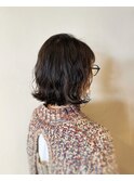 切りっぱなしボブ×ニュアンスパーマ