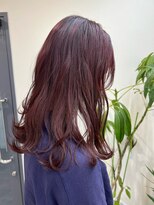 ユニ 江坂(Uni.)&nbsp;ブリーチなしダブルカラー　チェリーレッド　ピンクブラウン