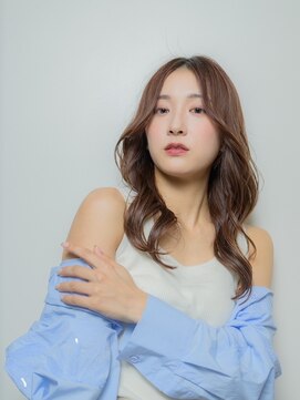 ヒョンミョン ライズバイレボ 取手店(hyon myon/RISE by REVO) レイヤーカット/デザインカラー/オリーブベージュ[取手/取手駅]