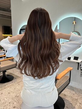 モアナ バイ ラナ 甚目寺店(MoanA BY LANA) デザインカラー/レイヤーカット/ウェットヘア/オリーブベージュ