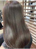 髪質改善/デザインカラー/レイヤーカット/オリーブベージュ