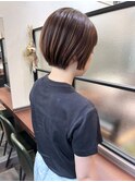 耳かけショート_オレンジブラウン