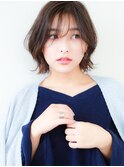 小顔/オリーブカラー/セミウェットウェーブ/くびれヘア