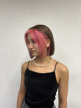 エガオ 藤沢店(EGAO) 【海外風フェイスフレーミング×ピンクで都会の海外ガール☆】