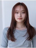 20代30代ミディアム顔周りレイヤーカット髪質改善トリートメント