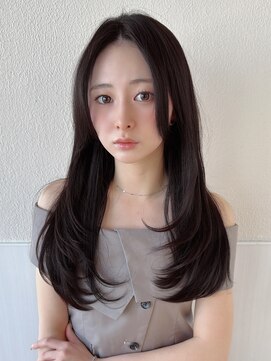 アフロート ディル(AFLOAT D'L) 20代シースルーぱっつん前髪で結んでかわいいフェイスレイヤー