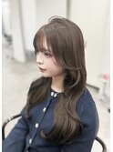 【RINA】似合わせ前髪、顔周りカット×マロンベージュ