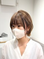 スイ(suiw)&nbsp;大人のミルクティーベージュレイヤーボブ【suiw】昭和町/天王寺