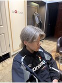 ハイトーンベージュ×マッシュウルフ