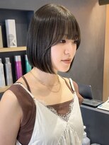 ラミエバイメルト 下北沢(lamie by melt)&nbsp;花田ミニボブ切りっぱなしボブオリーブベージュグレージュ下北沢