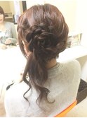 編み込みお花サイド寄せ（ヘアセット）