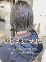 ネイヴィル(navile)&nbsp;オリーブグレージュ×ボブ