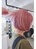 コンパクトボブ×ペールピンク