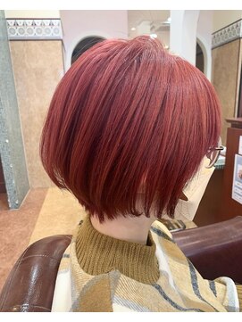 ブランシェ JR勝川駅南口店(BRANCHE) 丸みショート×ボルドーレッド