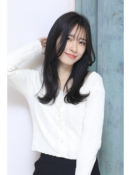 アミュレ(Amule) 韓国風小顔見せ◎2WAYバングセミディ外ハネヘア梅ヶ丘美容室