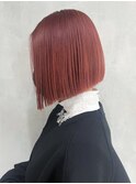 パツっとボブ_チェリーブラウンフェミニンロング_ba378292