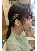 タイトスタイル　お呼ばれヘア　結婚式お呼ばれ