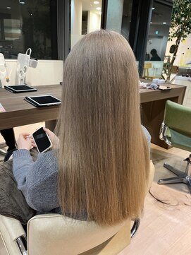 ヘアサロン アウラ(hair salon aura) ミルクティーベージュダブルカラーインナーカラーケアブリーチ