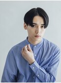 たっぷりハイライトのワイルドセンターパート