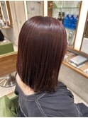 ピンク×赤  *ブリーチ無し艶カラー
