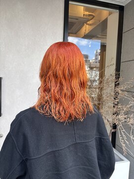 ベンジー 薬院大通店(benji) オレンジカラー/ハイトーン