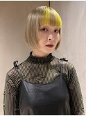 bibito イエロー　ベージュ　デザインカラー