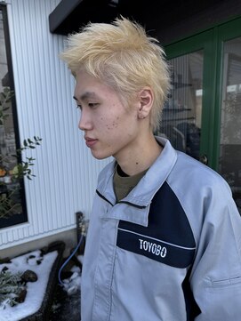 シャラク 砺波店(sharaku) スパイキーショート/ハイトーンカラー
