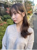 ナチュラル小顔前髪あり後れ毛サイドバング結べるボブくびれヘア