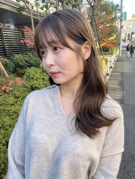 ノラ ヘアーサロン(NORA HAIR SALON) ナチュラル小顔前髪あり後れ毛サイドバング結べるボブくびれヘア