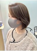 20代～50代☆上品ボブ髪質改善サイドバング☆くすみベージュ