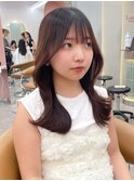 くびれヘア/顔周り/韓国/カラー/レイヤーカット/前髪/錦糸町ボブ