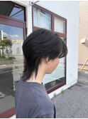 センターパートウルフ