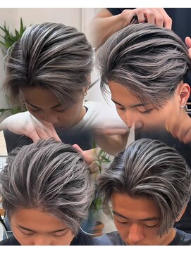 ステラ(STELLA) センターパート/メンズバレイヤージュ/メンズデザインカラー