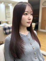 フルブルーム 東林間(fullbloom)&nbsp;ハッシュカットチェリーレッドケアカラーナチュラルレイヤー