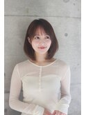 丸みのあるひし形レイヤーボブ表参道