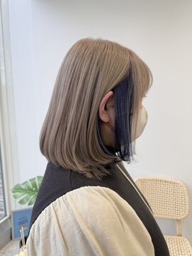 イト(ito.) 脱白髪染めインナーネイビー_ブリーチカラー_韓国ヘア