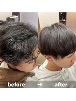 エノア 青山(ENORE) 顔まわり縮毛矯正/メンズ縮毛矯正/曲がる縮毛矯正/髪質改善