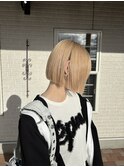 切りっぱなしボブ/ヘイリーボブ/ぷつっとボブ/ミニボブ/ブロンド