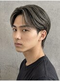 アップバングショートセンターパートツーブロックハイライト30代