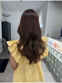 チョコレートブラウン × 韓国風レイヤーロング