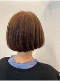 大人ボブハイライトカラー
