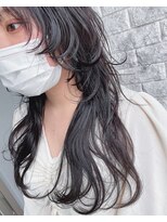 リアイス(Re:ICE) ミニウルフ/くすみブルー/流れるレイヤー/インナーハイライト